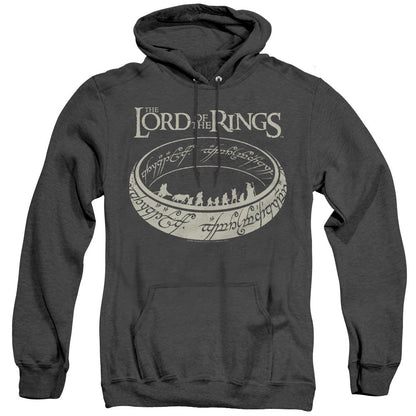 Lord Of The Rings The Journey Mens Heather Hoodie Black Officially Licensed