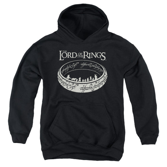 Lord Of The Rings the Journey Kids Youth Hoodie Black Officially Licensed