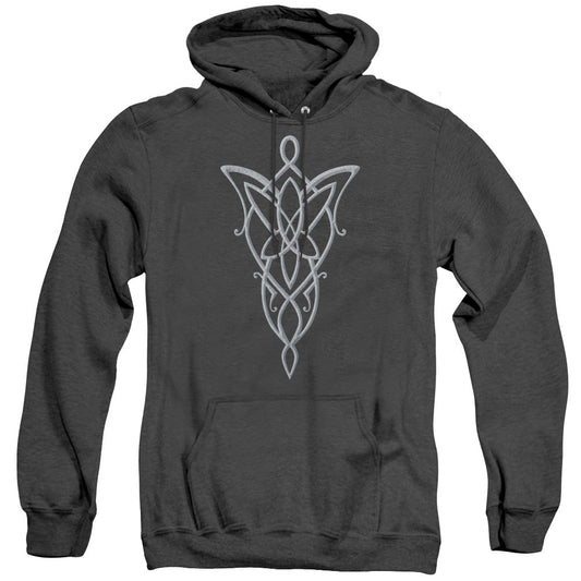 Lord Of The Rings Arwen Necklace Mens Heather Hoodie Black Officially Licensed