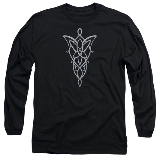 Lord Of The Rings Arwen Necklace Mens Long Sleeve Shirt Black Officially Licensed Officially Licensed