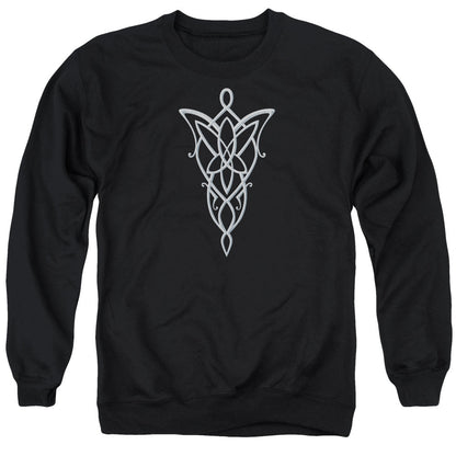 Lord Of The Rings Arwen Necklace Mens Crewneck Sweatshirt Black Officially Licensed