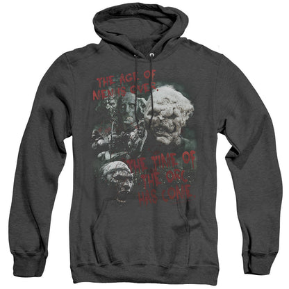 Lord of the Rings Time Of The Orc Mens Heather Hoodie Black Officially Licensed