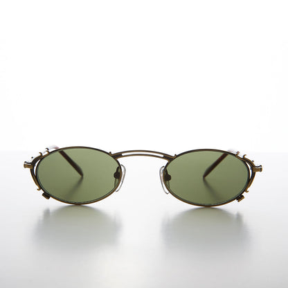 Tiny Oval Intricate Spectacles Vintage Sunglass - Lowell