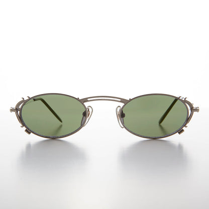 Tiny Oval Intricate Spectacles Vintage Sunglass - Lowell