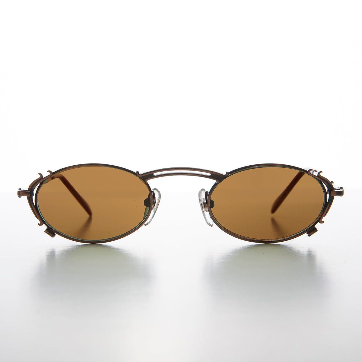 Tiny Oval Intricate Spectacles Vintage Sunglass - Lowell