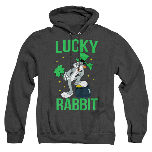 Looney Tunes Bugs Bunny St. Patrick'S Lucky Rabbit Mens Heather Hoodie Black Officially Licensed