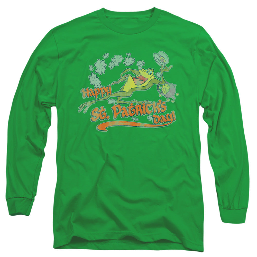 Looney Tunes Michigan J Mens Long Sleeve Shirt Kelly Green Officially Licensed Officially Licensed