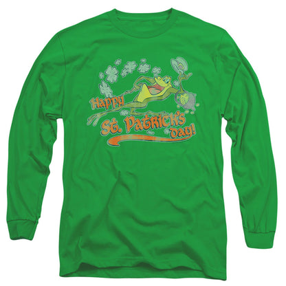 Looney Tunes Michigan J Mens Long Sleeve Shirt Kelly Green Officially Licensed Officially Licensed