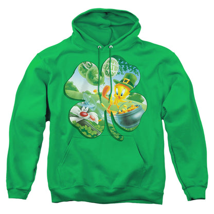 Looney Tunes Tweety Shamrock Mens Hoodie Kelly Green Officially Licensed