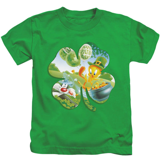 Looney Tunes Tweety Shamrock Juvenile Kids Youth T Shirt Kelly Green Officially Licensed