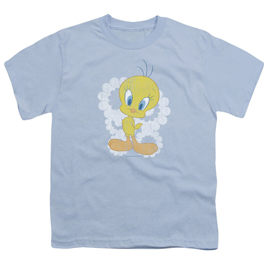 Looney Tunes Retro Tweety Kids Youth T Shirt Light Blue Officially Licensed