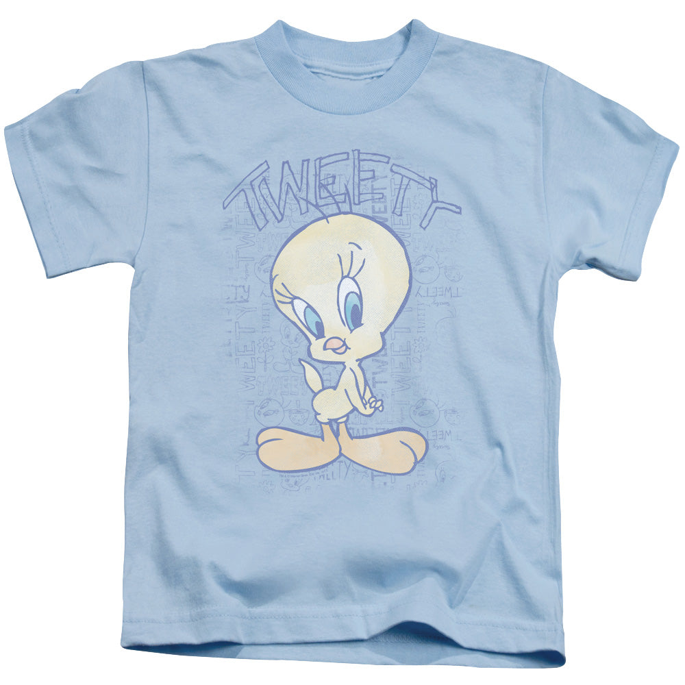 Looney Tunes Tweety Fade Juvenile Kids Youth T Shirt Light Blue Officially Licensed