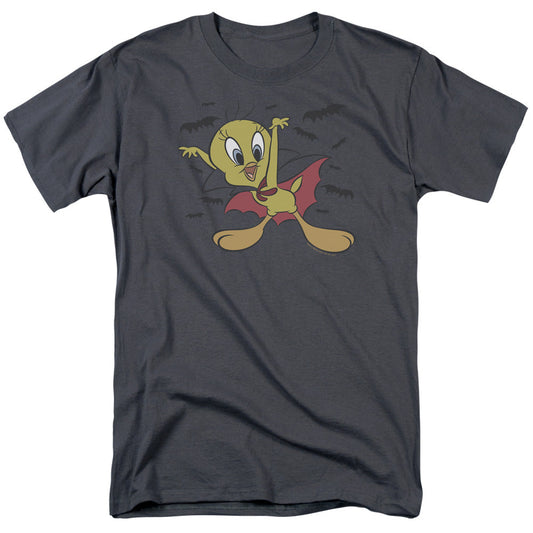 Looney Tunes Vampire Tweety Mens T Shirt Charcoal Officially Licensed