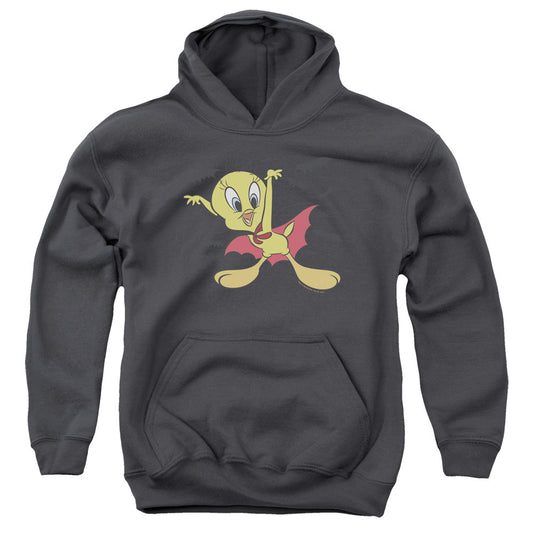 Looney Tunes Vampire Tweety Kids Youth Hoodie Charcoal Officially Licensed