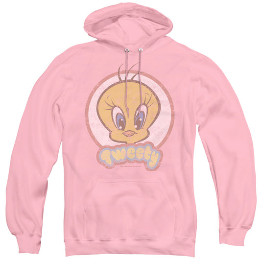 Looney Tunes Retro Tweety Mens Hoodie Pink Officially Licensed