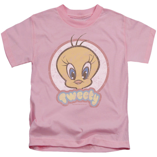 Looney Tunes Retro Tweety Juvenile Kids Youth T Shirt Pink Officially Licensed