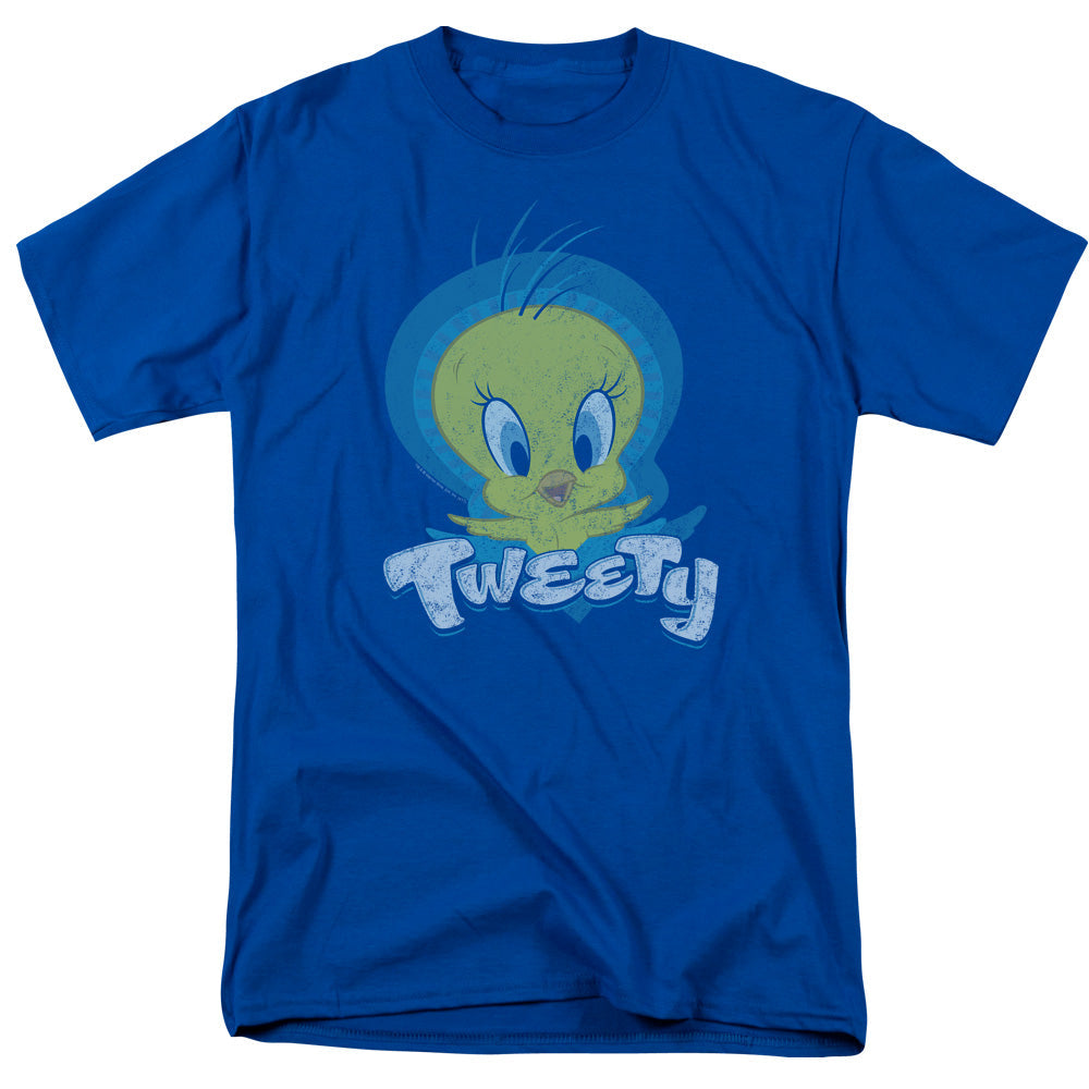 Looney Tunes Tweety Swirl Mens T Shirt Royal Officially Licensed