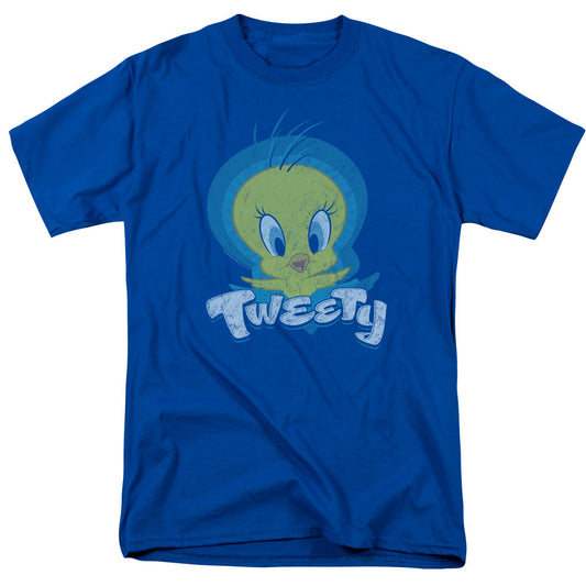 Looney Tunes Tweety Swirl Mens T Shirt Royal Officially Licensed