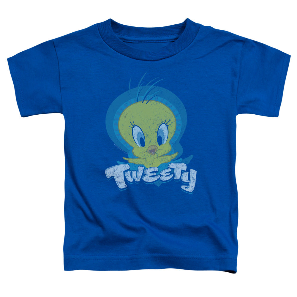 Looney Tunes Tweety Swirl Toddler Kids Youth T Shirt Royal Blue Officially Licensed