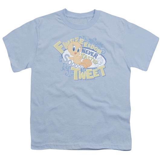 Looney Tunes Fweedom Kids Youth T Shirt Light Blue Officially Licensed