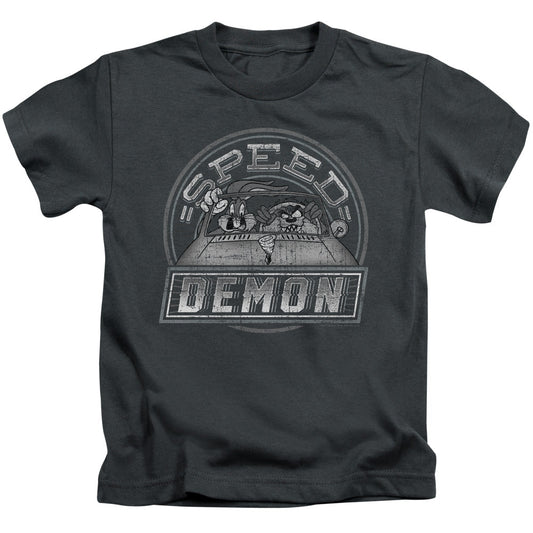Looney Tunes Speed Demon Juvenile Kids Youth T Shirt Charcoal Officially Licensed