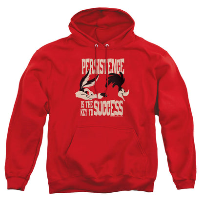 Looney Tunes Persistence Mens Hoodie Red Officially Licensed