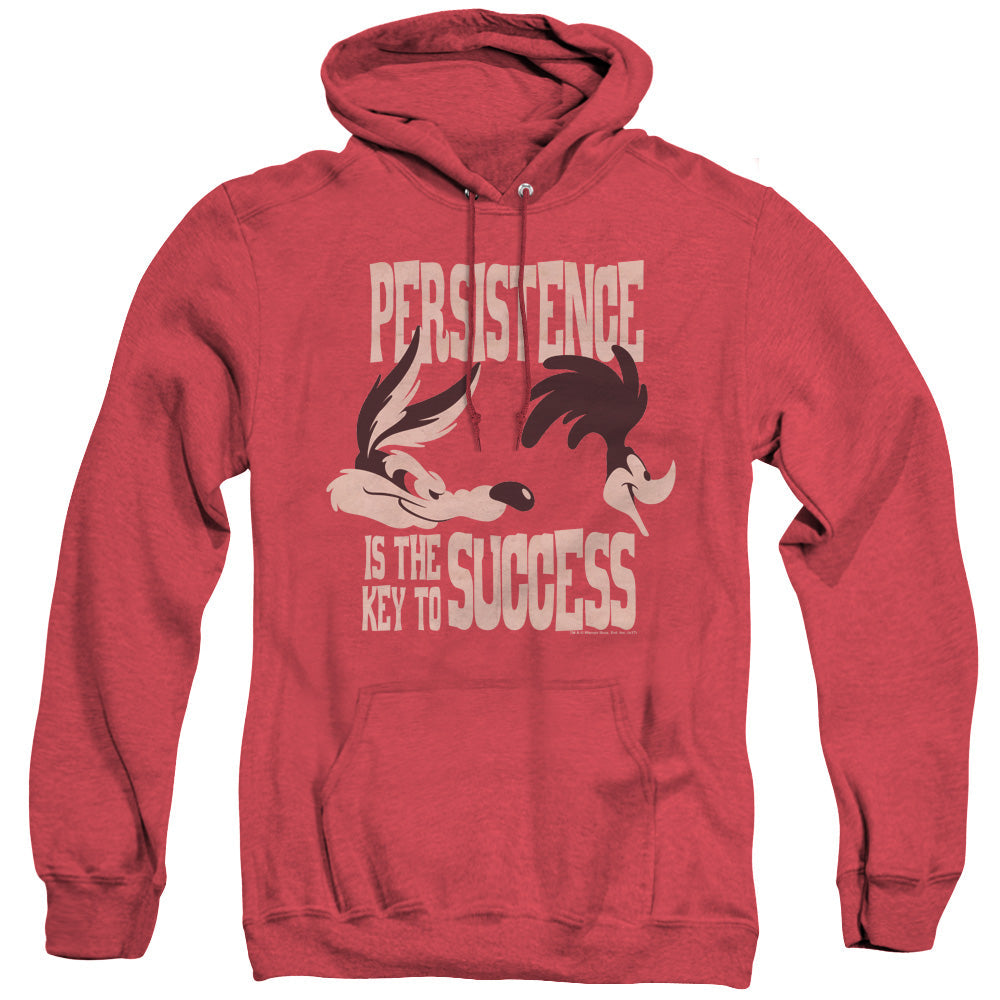 Looney Tunes Persistence Heather Mens Hoodie Red Officially Licensed