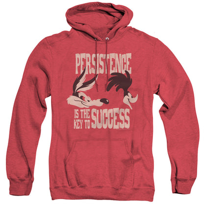 Looney Tunes Persistence Heather Mens Hoodie Red Officially Licensed