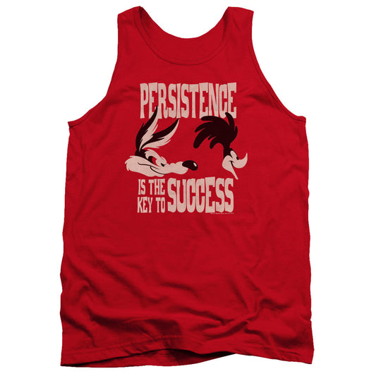 Looney Tunes Persistence Mens Tank Top Shirt Red Officially Licensed
