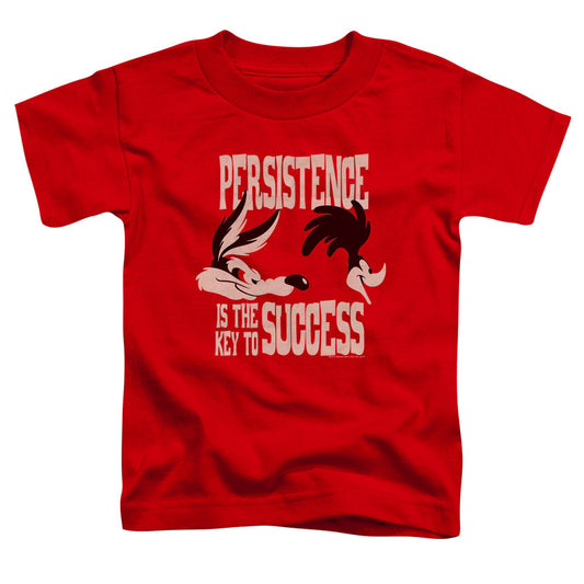 Looney Tunes Persistence Toddler Kids Youth T Shirt Red Officially Licensed