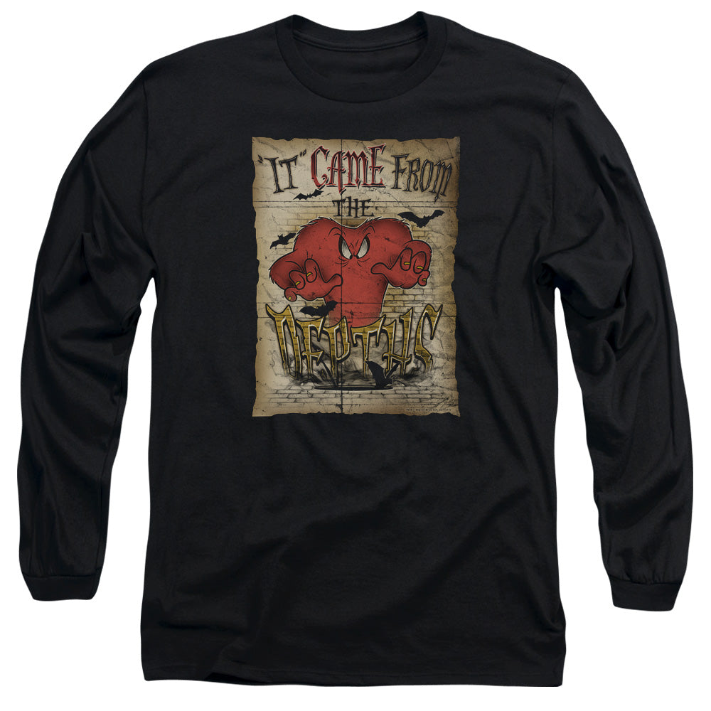 Looney Tunes The Depths Mens Long Sleeve Shirt Black Officially Licensed Officially Licensed