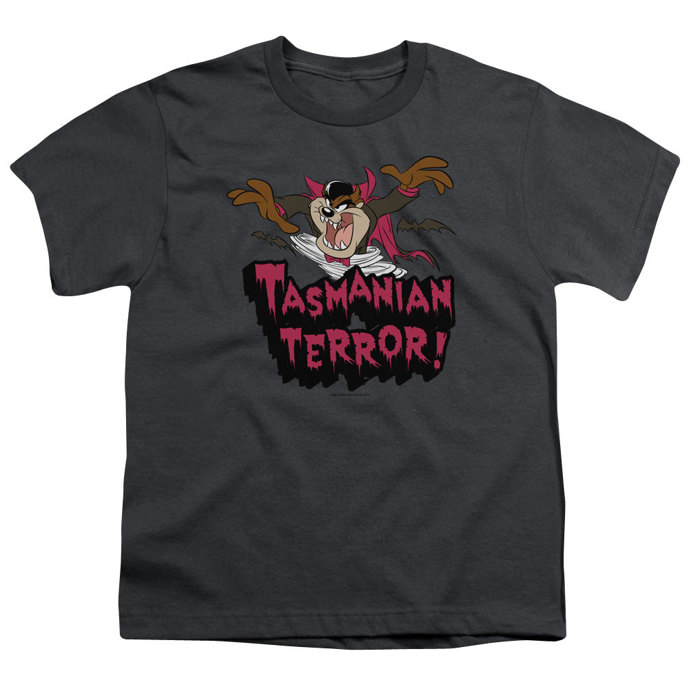 Looney Tunes Taz Terror Kids Youth T Shirt Charcoal Officially Licensed