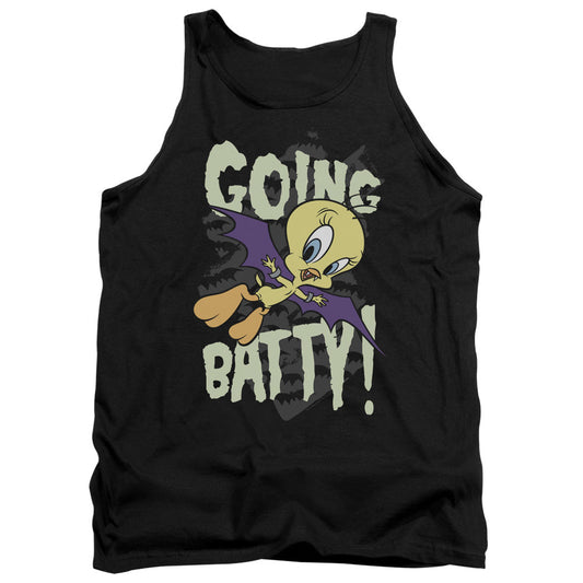 Looney Tunes Going Batty Mens Tank Top Shirt Black Officially Licensed