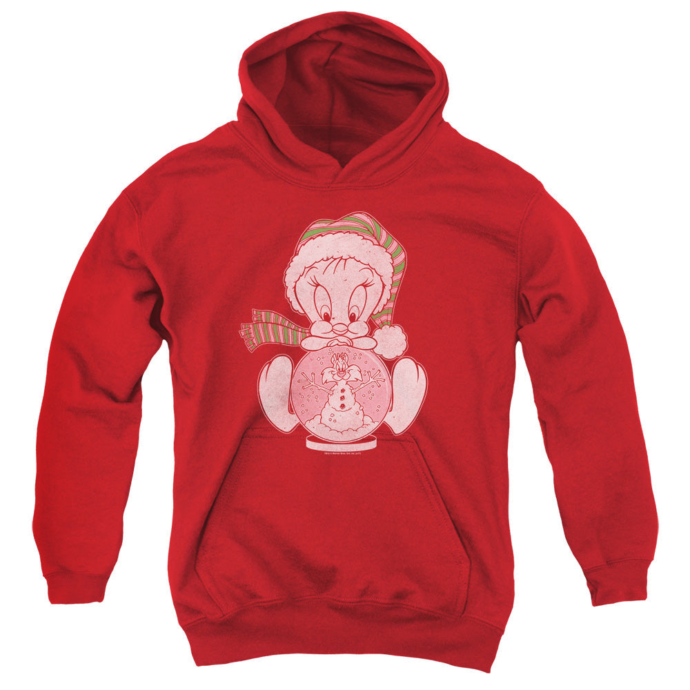 Looney Tunes Tweey Globe Kids Youth Hoodie Red Officially Licensed