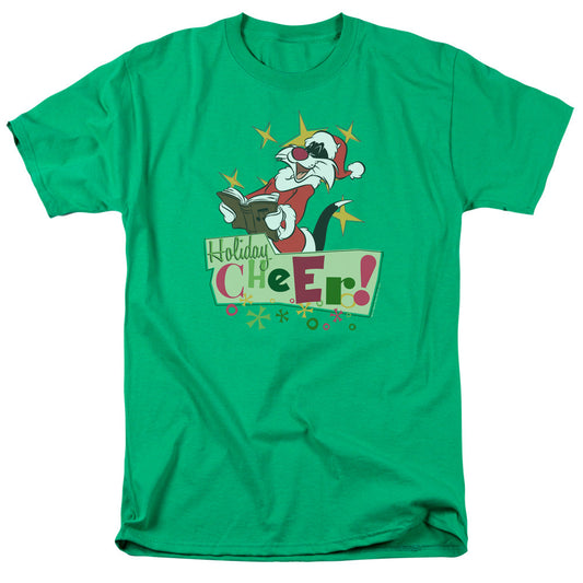 Looney Tunes Cheer Sylvester Mens T Shirt Kelly Green Officially Licensed