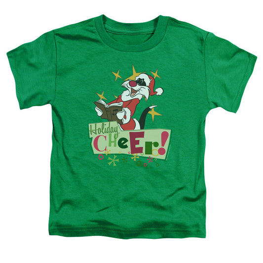Looney Tunes Cheer Sylvester Toddler Kids Youth T Shirt Kelly Green Officially Licensed