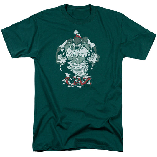 Looney Tunes Abominable Tazman Mens T Shirt Hunter Green Officially Licensed
