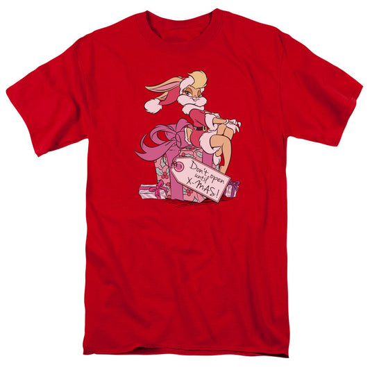 Looney Tunes Lola Present Mens T Shirt Red Officially Licensed