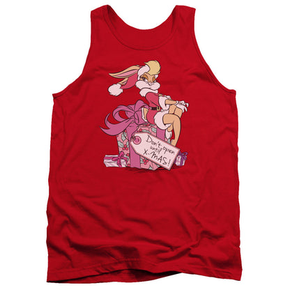 Looney Tunes Lola Present Mens Tank Top Shirt Red Officially Licensed
