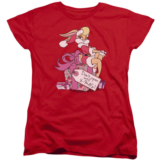 Looney Tunes Lola Present Womens T Shirt Red Officially Licensed