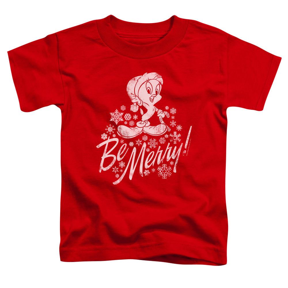 Looney Tunes Merry Tweety Toddler Kids Youth T Shirt Red Officially Licensed
