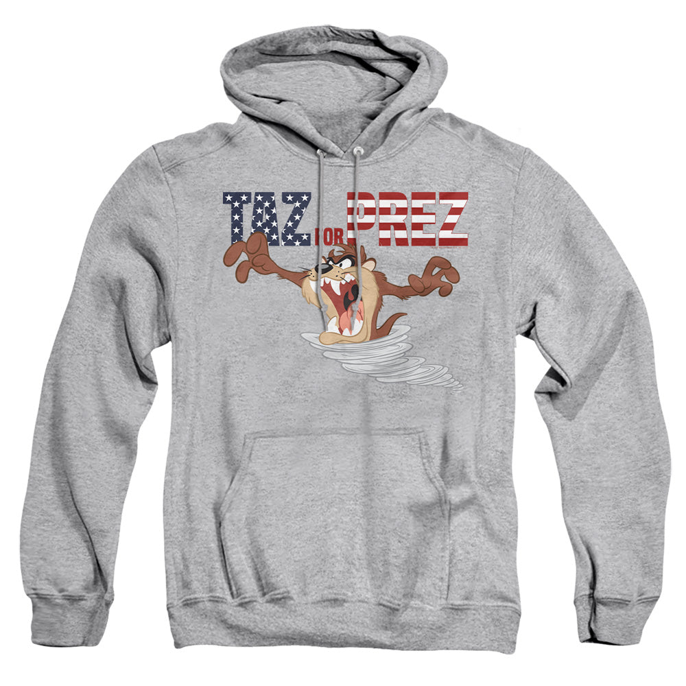 Looney Tunes Taz For Prez 3 Mens Hoodie Athletic Heather Officially Licensed