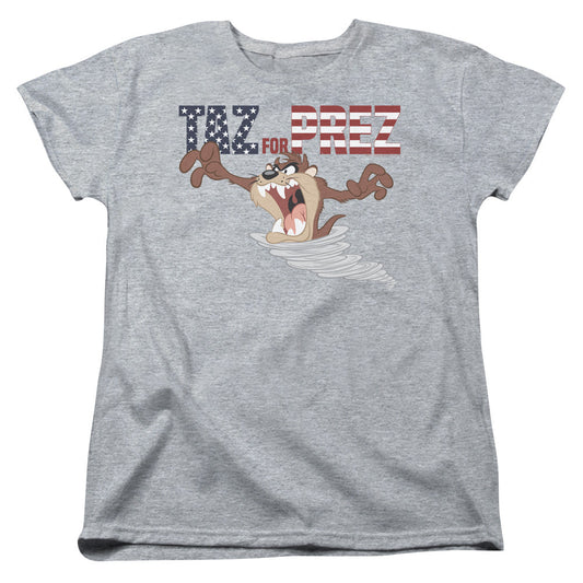 Looney Tunes Taz for Prez 3 Womens T Shirt Athletic Heather Officially Licensed