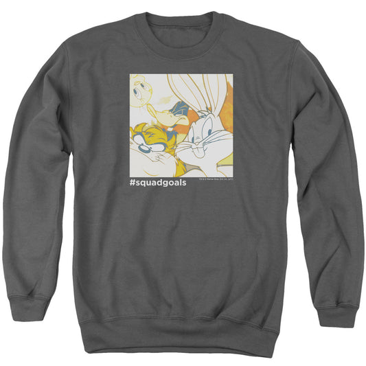 Looney Tunes Squad Goals Mens Crewneck Sweatshirt Charcoal Officially Licensed
