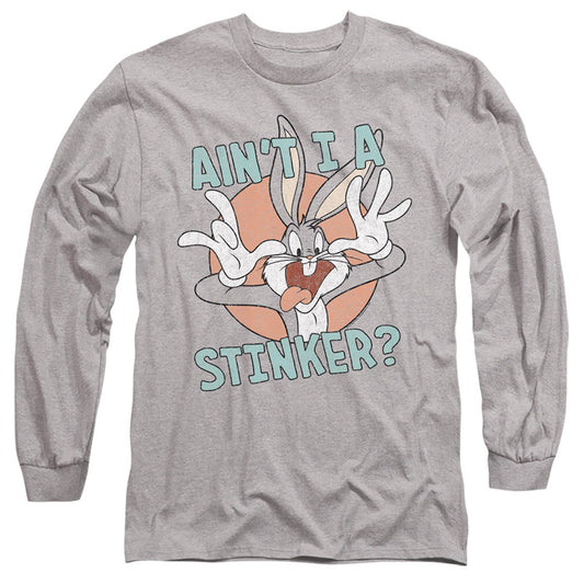 Looney Tunes Aint I A Stinker Mens Long Sleeve Shirt Athletic Heather Officially Licensed Officially Licensed