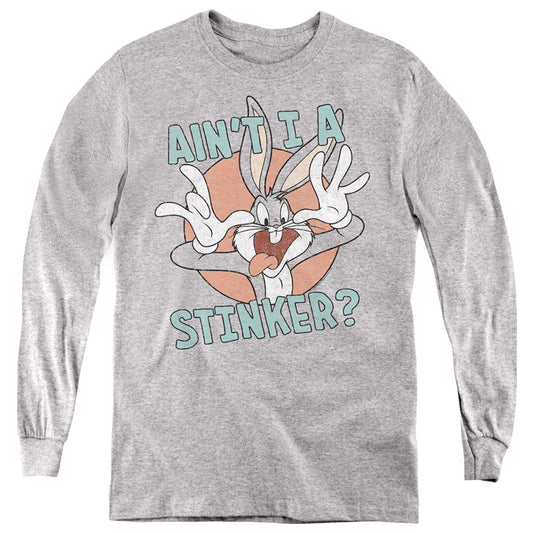 Looney Tunes Aint I a Stinker Long Sleeve Kids Youth T Shirt Athletic Heather Officially Licensed