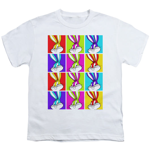 Looney Tunes Bugs Tiles Kids Youth T Shirt White Officially Licensed