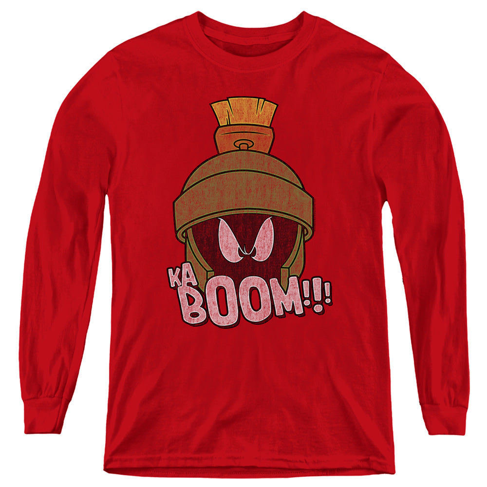 Looney Tunes Kaboom Long Sleeve Kids Youth T Shirt Red Officially Licensed