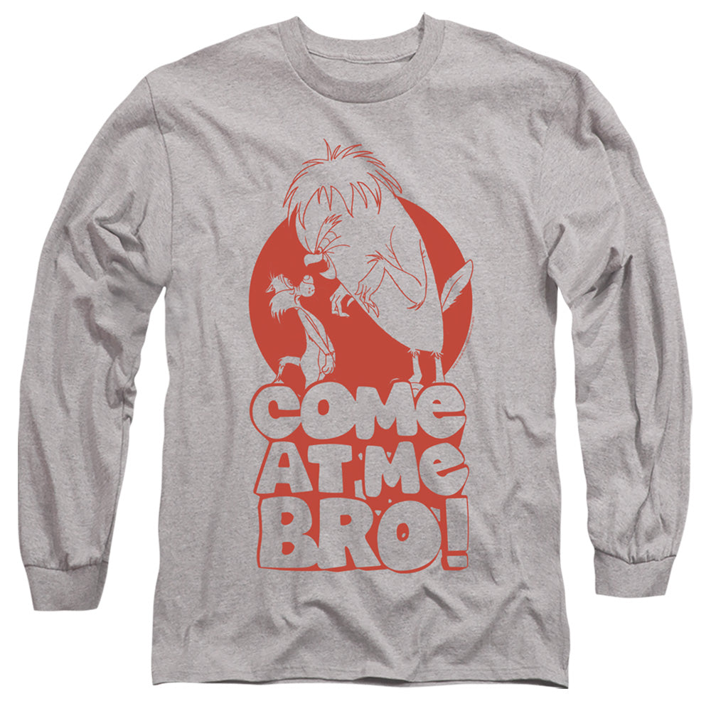 Looney Tunes Come At Me Mens Long Sleeve Shirt Athletic Heather Officially Licensed Officially Licensed