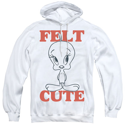 Looney Tunes Felt Cute Mens Hoodie White Officially Licensed